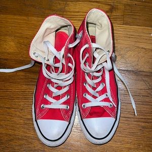 Red Hi-Top Converse